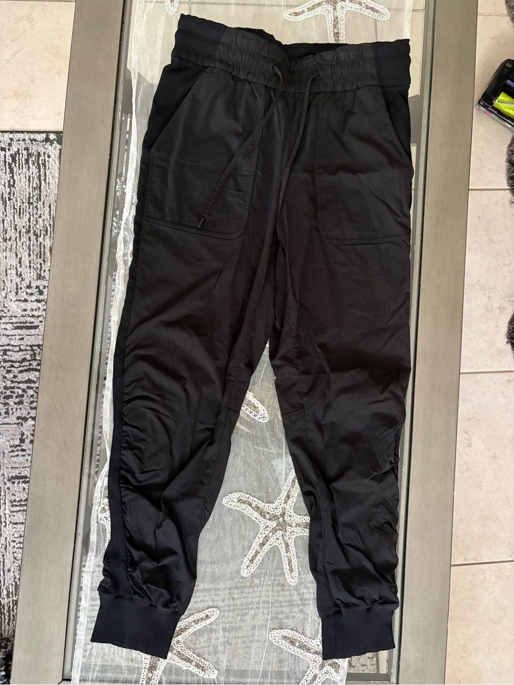lululemon dance studio athletica Black Ribbed Waistband Pants